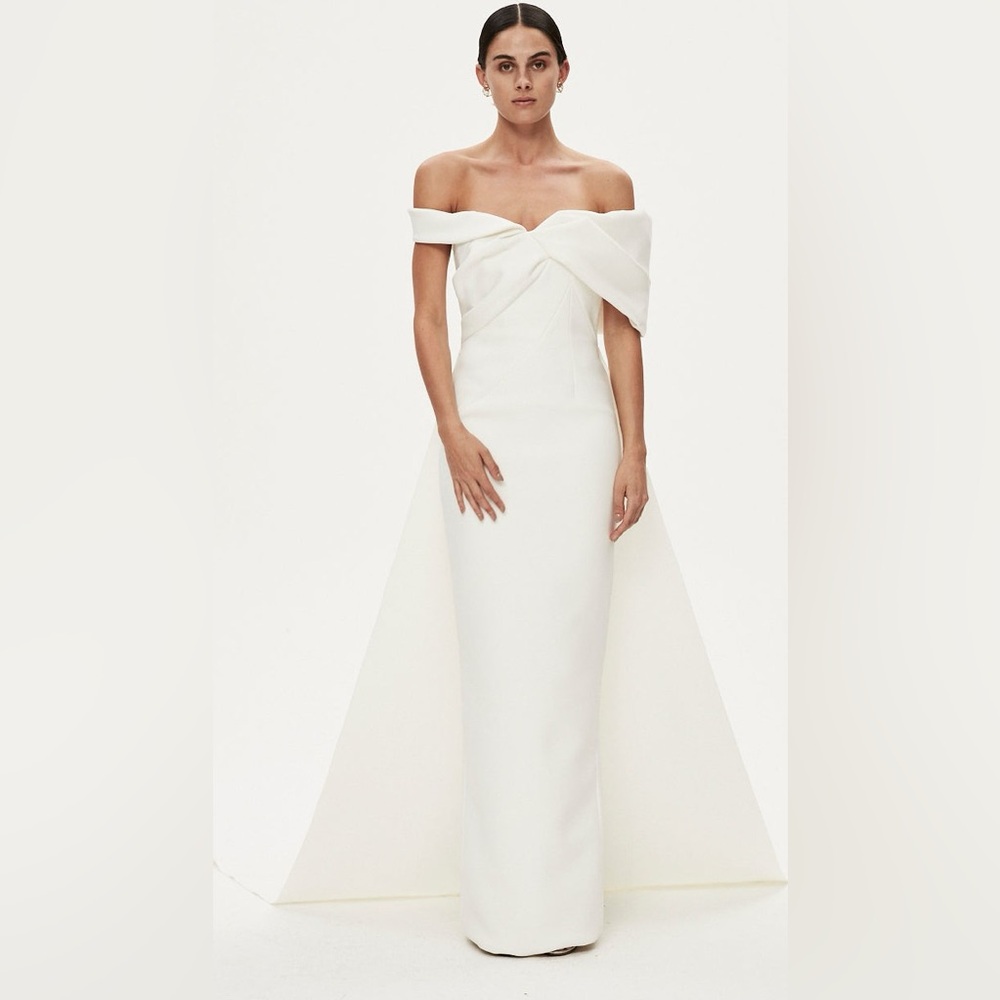 Rachel Gilbert Bridal White Bardot Matteo Gown AU1/US4 NWT